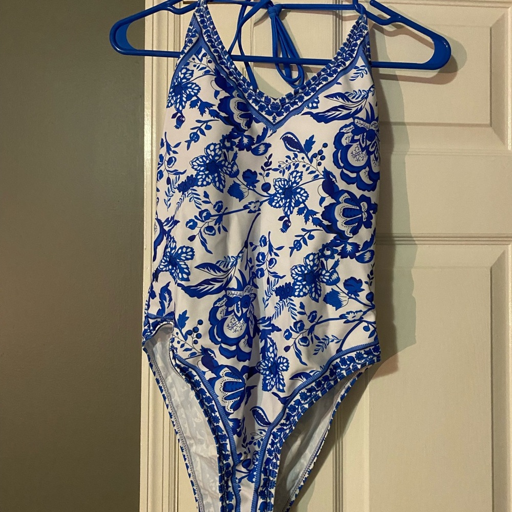 Blue Floral Women’s Swimsuit